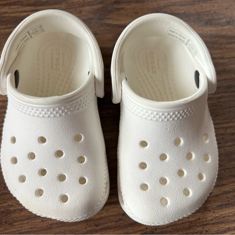 Kids White Crocs Clogs